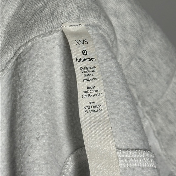 Lululemon Scuba Oversized 1/2 Half Zip Hoodie Heather Core Light Gray Grey - Picture 3 of 7